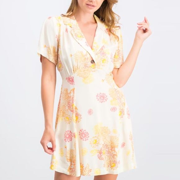 Free People Vestitino stile hawaiano L - Picture 2 of 2